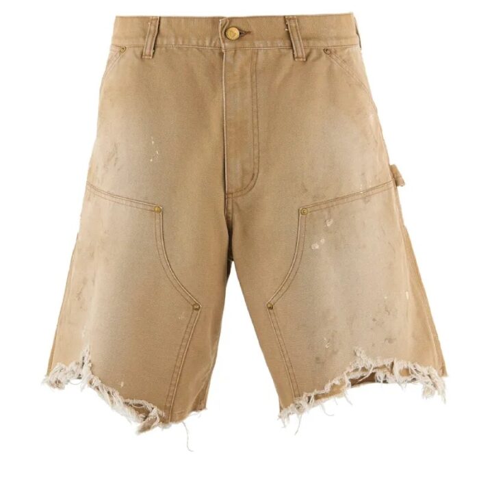 Beige Saint Mxxxxxx Double Knee Shorts