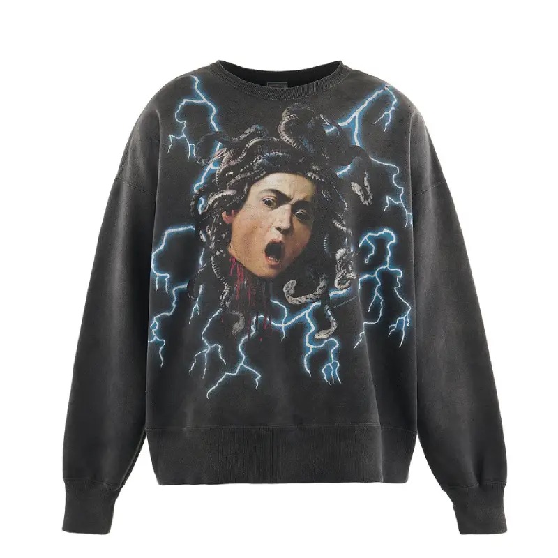 Black SAINT Mxxxxxx MEDUSA Crewneck Sweatshirt Black SAINT Mxxxxxx MEDUSA Crewneck Sweatshirt