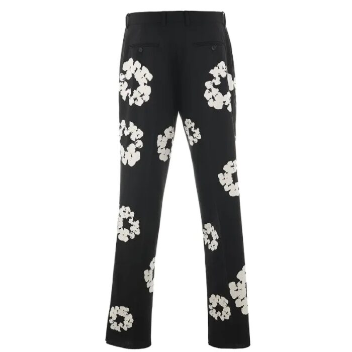 Black SAINT Mxxxxxx x DENIM TEARS Cotton Wreath Slacks