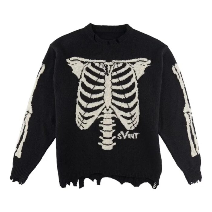 Vintage Black Saint Mxxxxxx x VLONE Bone Knit Sweater