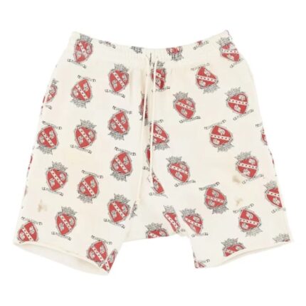 White Saint Michael Heart Sweat Short