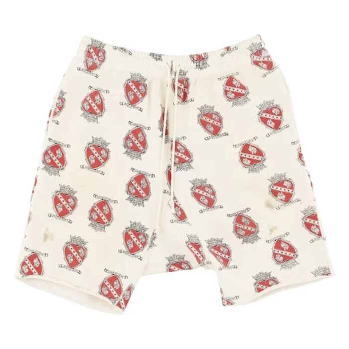 White Saint Michael Heart Sweat Short