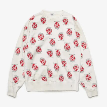 White Saint Mxxxxxx x Readymade Red Heart Printed Cotton Sweatshirt