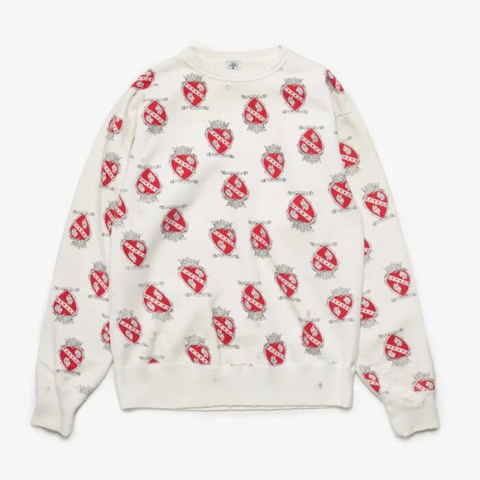 White Saint Mxxxxxx x Readymade Red Heart Printed Cotton Sweatshirt